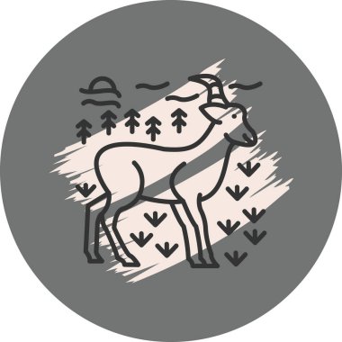 Antilop web simgesinin vektör illüstrasyonu