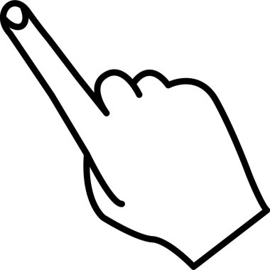 İşaret parmağıyla elini yukarı kaldır.