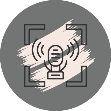 mikrofon web simge vektör çizim