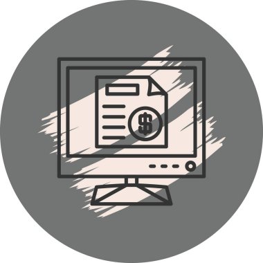 Beyaz Arkaplanda Fatura Simgesi olan Lcd Ekranı