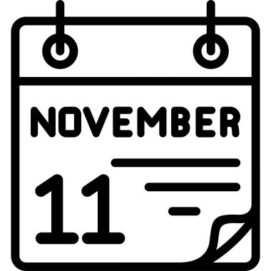 Kasım 11 simge takvim çizimi 