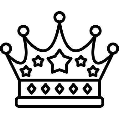 taç simgesi vektör çizimi