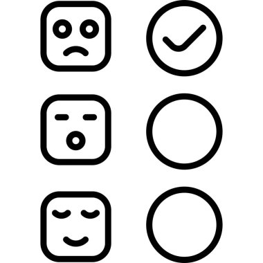 Müşteri Puanı simgesi, farklı yüz ifadelerini temsil eden emojiler