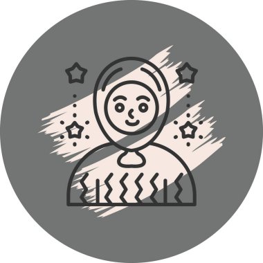 Başörtüsü ve süveter giyen gülümseyen kişi.