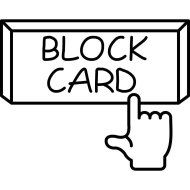 Blok Kart web simgesi vektör illüstrasyonu
