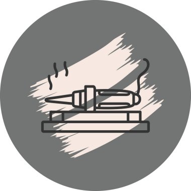 Ahşap yüzeye lehim demiri yerleştirildi