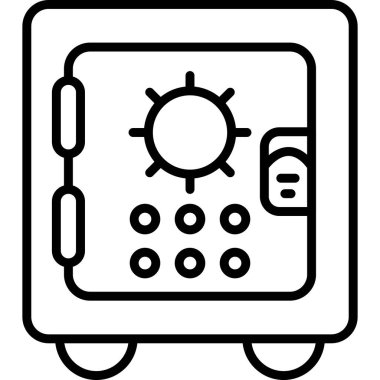 Güvenlik Kutusu Web simgesi vektör illüstrasyonu