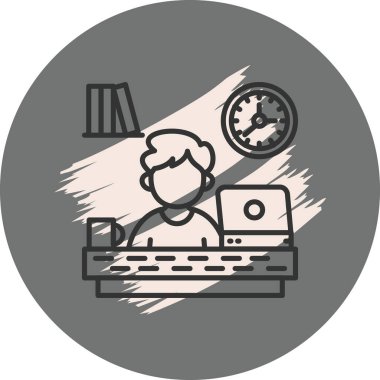 Masada dizüstü bilgisayar ve saatle çalışan kişi