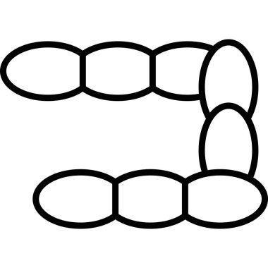 Birbirine bağlı oval şekillerin basit ana hatları