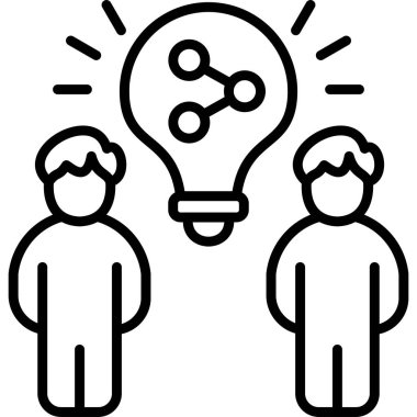 Fikri ampulle paylaşan iki kişi