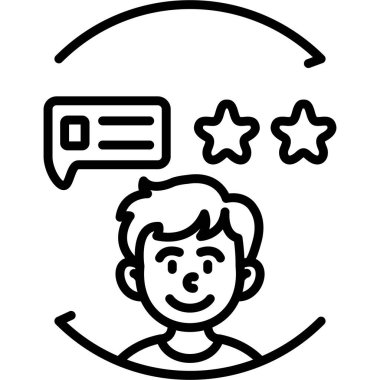 Geri besleme simgesi vektör illüstrasyon tasarımı