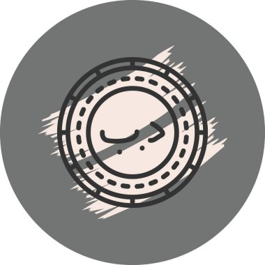 Bahreyn Madeni Para Simgesi. Uygulama veya web sayfası için basit web logosu 