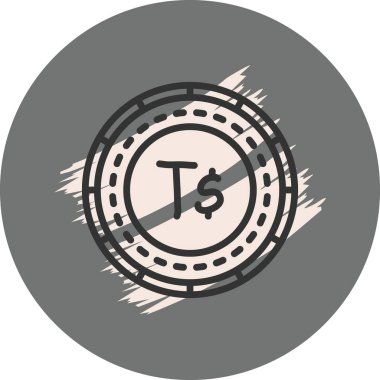 Tonga Madeni Para Simgesi. Uygulama veya web sayfası için basit web logosu 