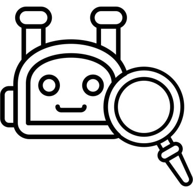 Bot web simgesinin vektör illüstrasyonu