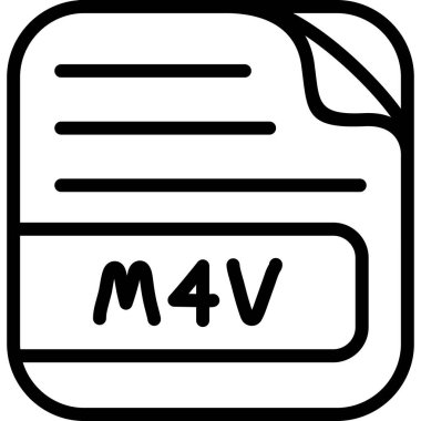 Belge sembollü M4v dosya biçimi simgesi