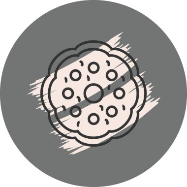 Yüzeyine serpiştirilmiş dekoratif kurabiye