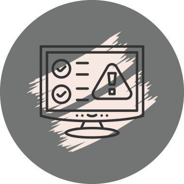 Uyarı ve kontrol listesi ögelerini gösteren bilgisayar ekranı