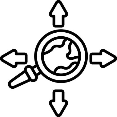 araştırma web simgesi vektör illüstrasyonu