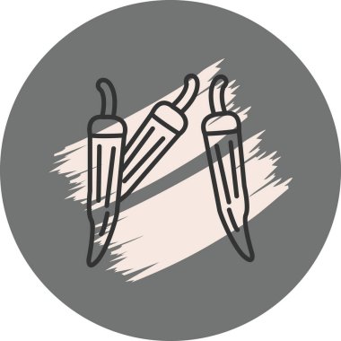 Fırça darbesi geçmişi olan üç kırmızı biber.