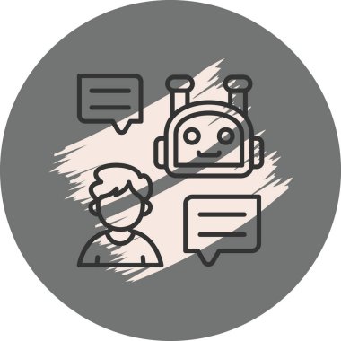 Konuşma web simgesi vektör illüstrasyonu