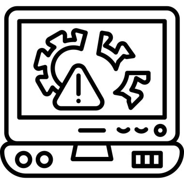 Bilgisayar ekranında hata mesajı ve vites gösterimi