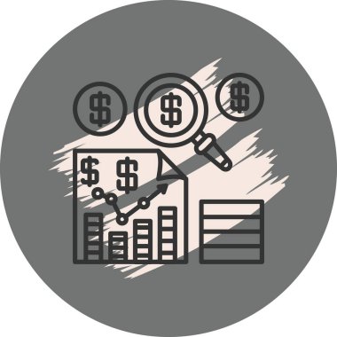 Küre, vites, çubuk grafikleri ve bir dolar işaretli yukarı doğru ok gösteren bir finansal büyüme grafiği