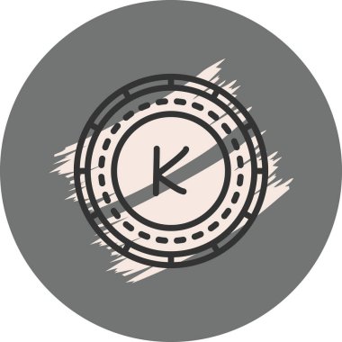 Papua Yeni Gine Sikke Simgesi. Uygulama veya web sayfası için basit web logosu 