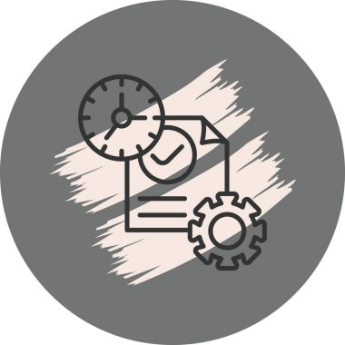 zaman yönetimi web simgesi, vektör illüstrasyonu          