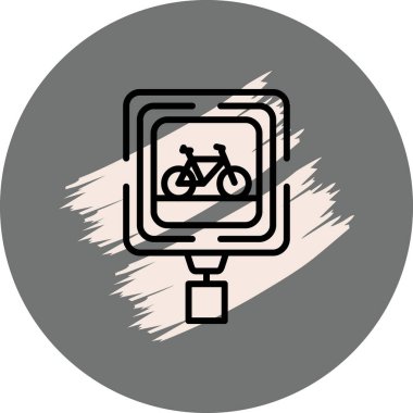 Bisiklet Geçidi Web simgesi vektör çizimi