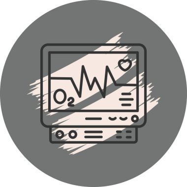 Kalp atış hızı ve oksijen seviyelerini gösteren monitör