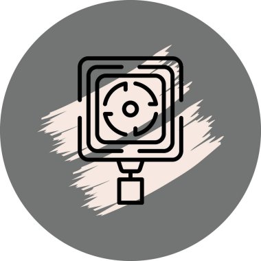 Simple icon of spotlight with rays