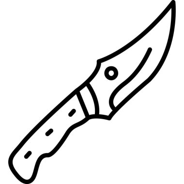 Modern bıçak simgesinin vektör illüstrasyonu