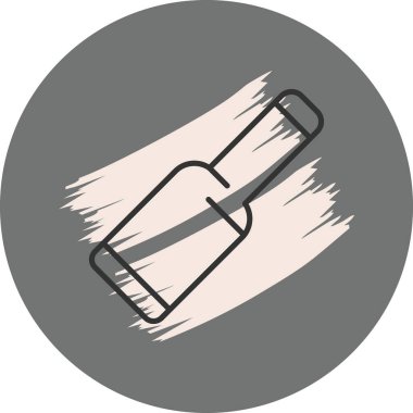 Soyut boyanmış arkaplanda duran şişe