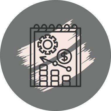 Finansal büyüme ve analizi gösteren defter