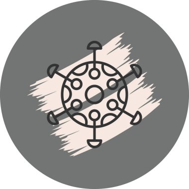 Soyut şekil ve çizgilerle dairesel tasarım