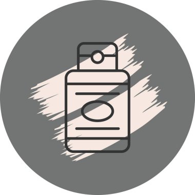 Soyut arka plan tasarımlı basit bir parfüm şişesi.