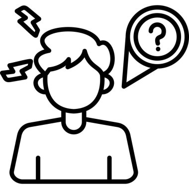 Stres Yönetimi web simgesi vektör illüstrasyonu