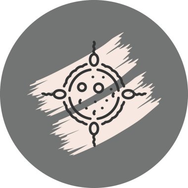 Soyut geometrik desenli dairesel tasarım