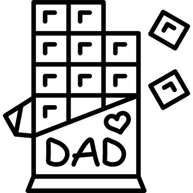 Babalar günü hediyesi olarak paketlenmiş çikolata.