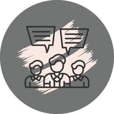 Tartışma. Web simgesi basit illüstrasyon