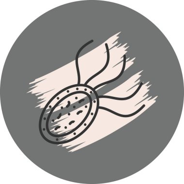 Arka planda basit bir denizanası çizimi