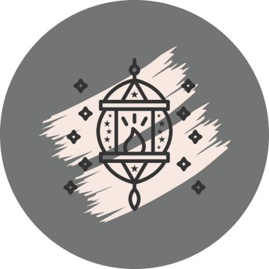 Dekoratif fener dokulu arka planda asılı