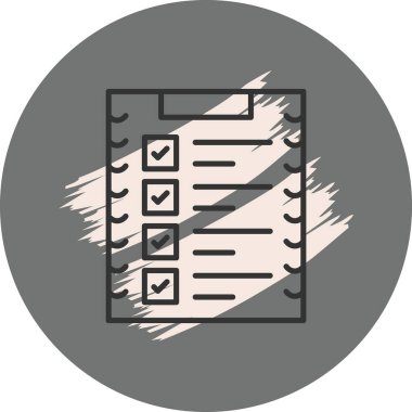 Gri arkaplanda işaretli kontrol listesi