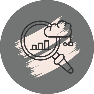 Büyüteç, bulut ve büyüme grafiğini gösterir