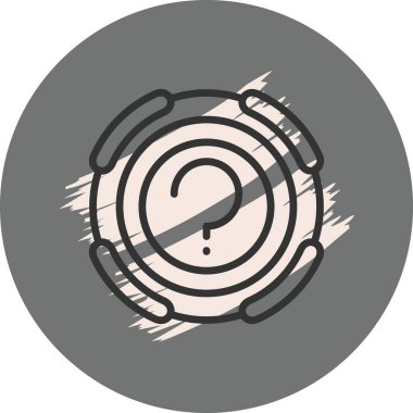 Soru işareti simgesi içeren dairesel simge