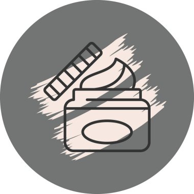 Krema kavanozu, kapağı ve kıvrımlı dokusu var.