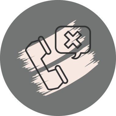 Konuşma baloncuğu çizili telefon simgesi