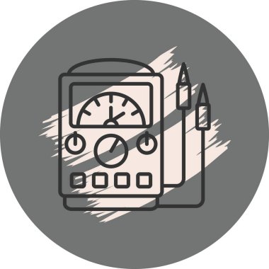 Ölçümleri ve sondaları gösteren analog çokölçer