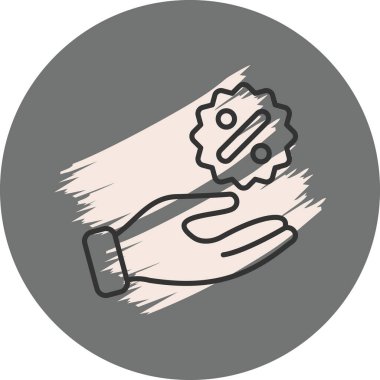 İndirimli web simgesi vektör illüstrasyonu