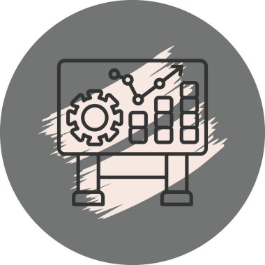 Veri analizi ve dişli simgesini gösteren grafik